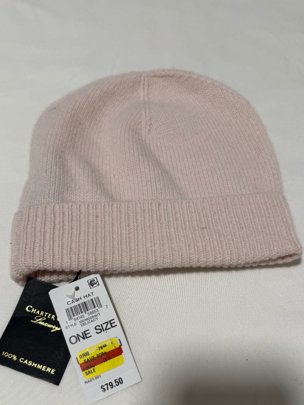 NEW Cashmere Beanie Hat Delicacy Pink